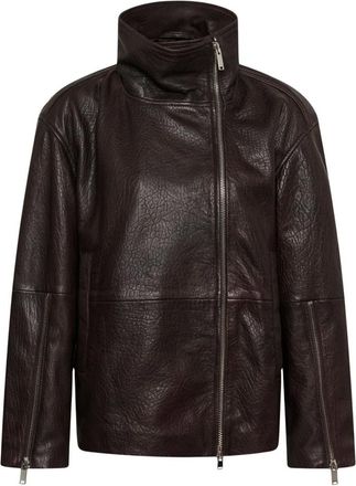 Soaked In Luxury Ginnie High Collar Jacket - Dames - Jassen - Bruin - Maat: XS Leer