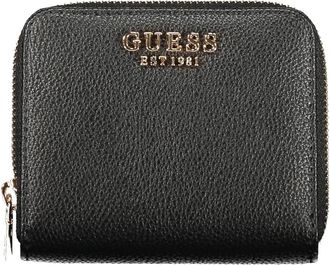 Guess Laurel II Small Zip-Around Portemonnee - Dames - Portefeuilles - Zwart - ONE Size - Leer - Accessoires