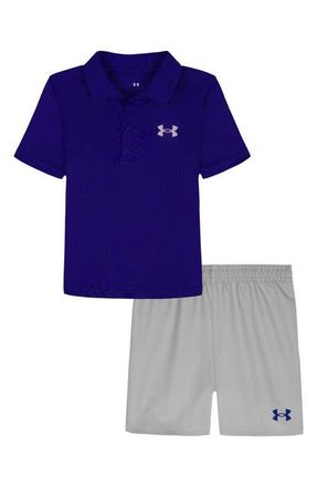 Under Armour Kids Performance Polo & Pull-On Shorts Set in Royal at Nordstrom, Size 4T
