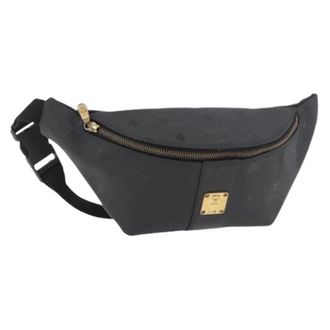 MCM Pre-owned Belt Bags, female, Black, Size: ONE SIZE Pre-owned Waist Bag