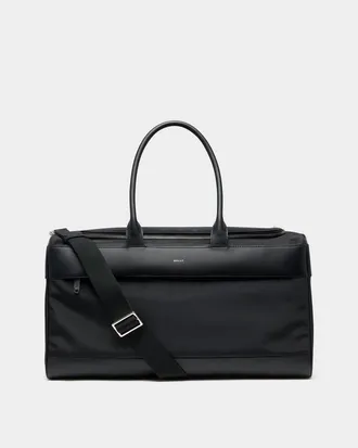 Bally Vogel Duffle Bag in Nylon and Recycled Leather in Black at Nordstrom