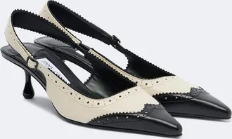 Jimmy Choo London Amel leather slingback pumps