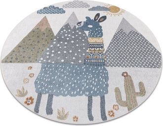 RugsX Rugsx - Alfombra Bono 8275 C&iacute;rculo Lama Crema / Gris Claro Multicolour Circulo 140 Cm