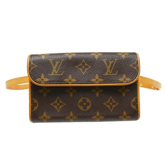 Louis Vuitton Florentine Waist Monogram Canvas Brown Canvas Handbag (Pre-Owned)