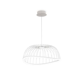 Netlighting Celeste Caged Ceiling Pendant 61cm Round 30W LED 3000K 2100lm White