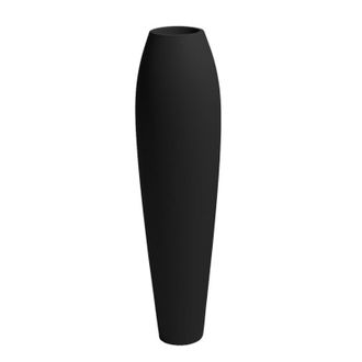 Plust Vaso nicole Struttura In Polietilene Per Esterno -nero / 126 Cm