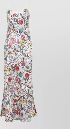 Roberto Cavalli florentine flowers lace floor length dress