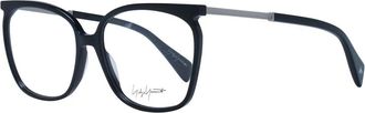 Yohji Yamamoto Zwarte Dames Optische Monturen Vierkante Stijl - Dames - Brillen - Zwart - ONE Size - Accessoires