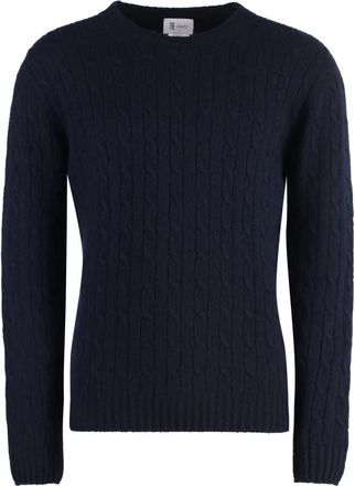 THE (ALPHABET) THE (Knit) Kasjmier Trui - Heren - Cashmere truien - Blauw - XL - Kasjmier - Truien & Vesten