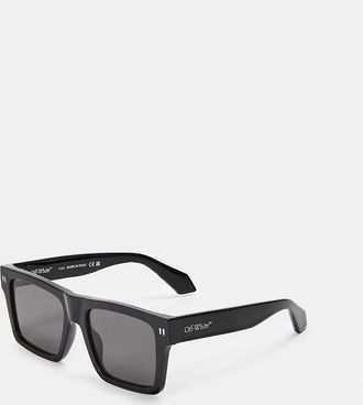 Off-white Mens Lawton Square Full Rim Sunglasses - Black/Grey - Size: ONE size