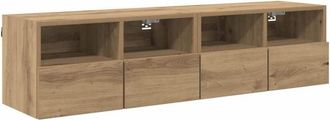 vidaXL TV Wall Cabinets Wall-mounted 2 pcs Artisan Oak 60 x 30 x 30 cm vidaXL