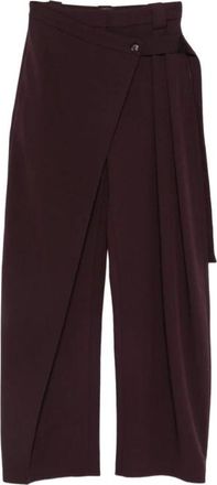 Pinko Wijde broek - Dames - Wijde Broeken - Bruin - S - Broeken