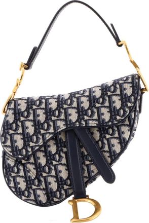 Dior Saddle Handbag Oblique Canvas Mini shoulder bag - women - Canvas - One Size - Blue