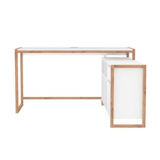 Calicosy Escritorio 4 compartimentos, 1 puerta y 1 caj&oacute;n l139 cm - blanco