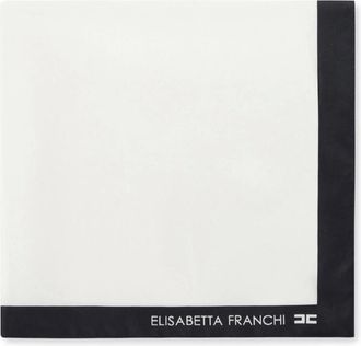 Elisabetta Franchi Accessoires, Dames, Beige, ONE Size, Zijden Foulard Sjaal