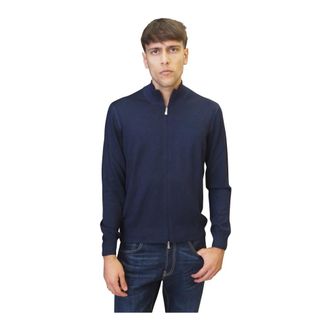 Barba Fullzip Cardigan - Heren - Vesten - Blauw - 2XL - Truien & Vesten