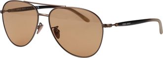 Giorgio Armani Mens Sunglasses Matt Brown Steel