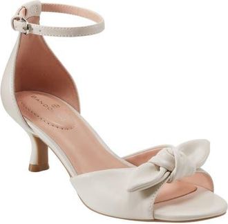 Bandolino Andora Ankle Strap Kitten Heel Sandal in Ivory 150 at Nordstrom, Size 7.5