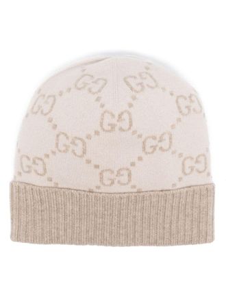 Gucci monogram hat - unisex - Cashmere - S - Neutrals