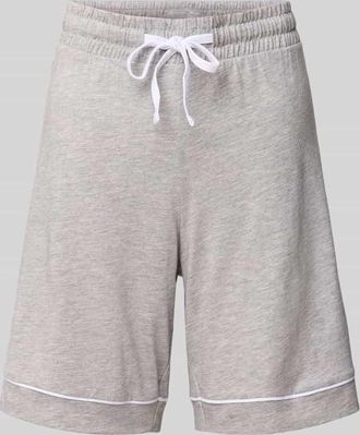 Christian Berg Pyjama-Shorts mit elastischem Bund in Silber Melange, Gr&ouml;&szlig;e XS