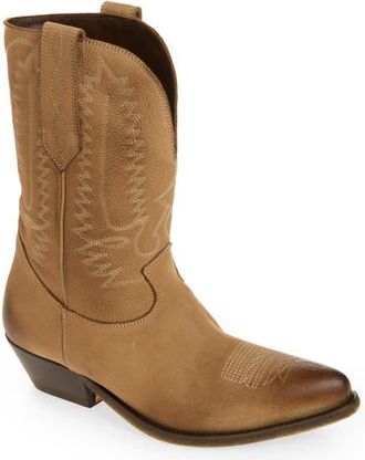 Golden Goose Wish Star Embroidered Western Boot in Tabacco at Nordstrom, Size 38