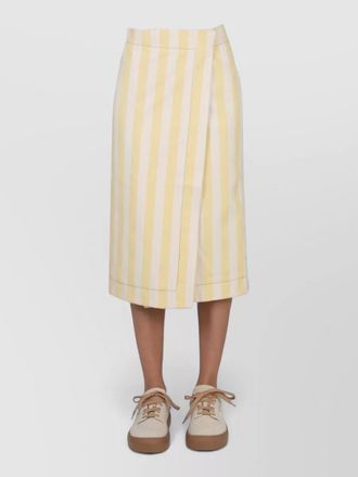 Sunnei striped wrap skirt