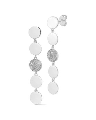 Chloe and Madison Chloe And Madison Plated Cz Drop Earrings