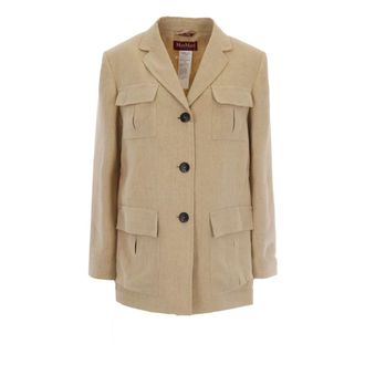 Max Mara Blazers, female, Beige, Size: XS Giacca in batavia