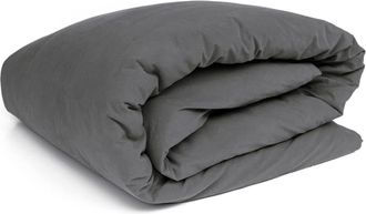 Decoclico Funda de edredón de percal lavado gris pizarra 240x220 cm