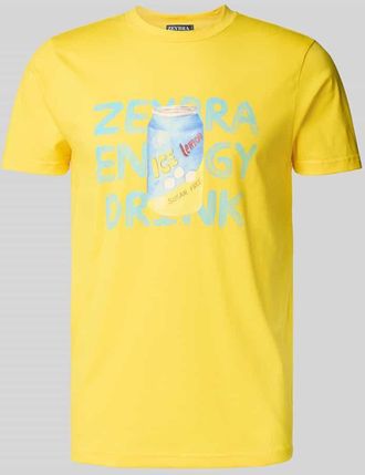 Zeybra T-Shirt mit Motiv-Print in Aqua, Größe XXL