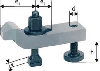 Format Brida Acodada Regulable, Ancho De Ranura : 14 Mm, Tornillos Para Ranura T M12 X 14 X 100 Mm, Ancho De Griya 14 Mm, Altura : 28-56 Mm