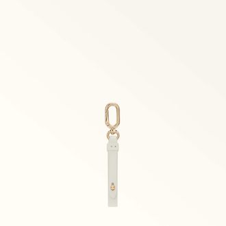 Furla And I Charm Panna White Textured Leather Woman