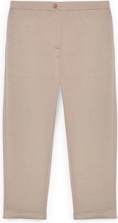 Fiorella Rubino Carrot Fit Stretch Stoffen Broek - Dames - Straight fit broeken - Grijs - XS - Leer - Broeken