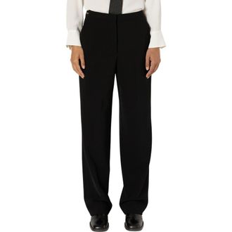 Gerard Darel Cybele Straight Suit Pants in Black at Nordstrom, Size 10