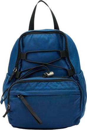 Prada Black Blue Nylon Backpack (Pre-Owned)