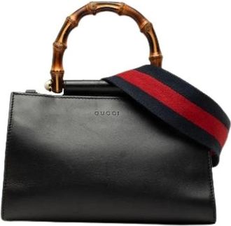 Gucci Pre-owned Nymphaea Bag - Dames - Vintage Handtas - Zwart - ONE Size - Leer - Vintage