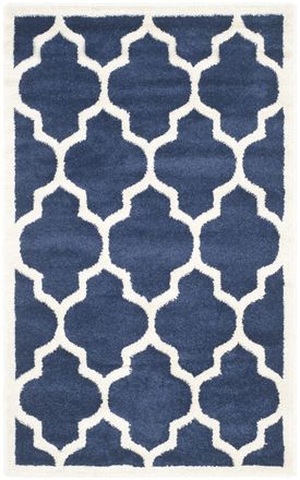 Safavieh Alfombra azul marino/beige 122 x 183 cm