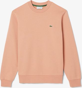 Lacoste Mens Fleece Crew Neck Sweatshirt in Orange Cotton - Size X-Small