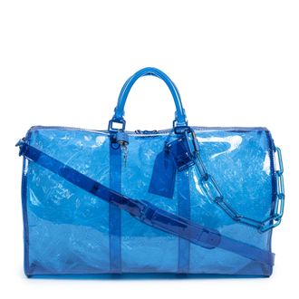 Louis Vuitton Pre-owned Womens Ltd. Ed. Virgil Abloh Prism Keepall Bandouliere 5 Travel Bag - Blue - One Size