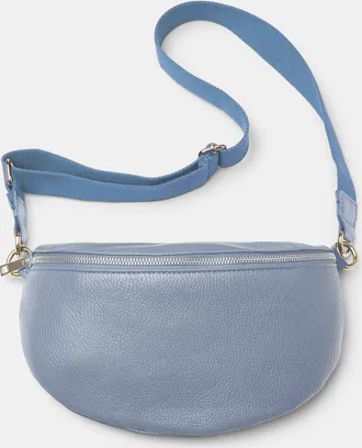 Simons Womens Metallic-accent pebbled leather belt bag Exclusive collection from Italy