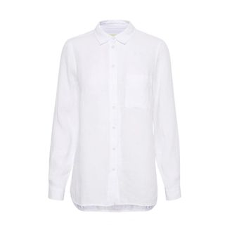 Part Two Camicia bianca in lino con bottoni - - Blouses & Shirts - Donna - Bianco - 3XL