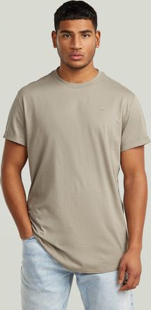 G-Star T-Shirt G-STAR Lash, Herren, Gr. XXL, elephant skin, Jersey, Obermaterial: 100% Baumwolle, unifarben, normal h&uuml;ftbedeckend, Rundhals, Umschlagsaum kre