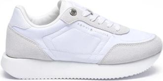 Tommy Hilfiger Essential Runner - Dames - Sneakers - Wit - 42 EU - Leer - Schoenen
