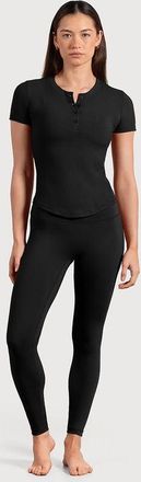 Bloch Ladies Active Fitted Short Sleeve Top, Grey Marle