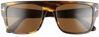 Tom Ford 55mm Rectangular Sunglasses in Dbrno/rovx at Nordstrom Rack