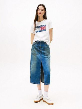 Tommy Hilfiger Claire Utility Denim Midi Skirt