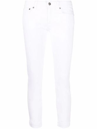 Dondup cropped denim jeans - women - Spandex/Elastane/Cotton/Polyester/Cotton - 25 - White