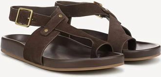 Franco Sarto Womens Blair Sandal In Dark Brown Suede