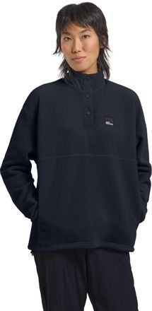 Jack Wolfskin Fleecejacke JACK WOLFSKIN SUMETRO HZ W, Damen, Gr. XXL, blau (schwarz navy), Obermaterial: 100% Polyester, Jacken Fleecejacke, sportlicher Stil, atmun