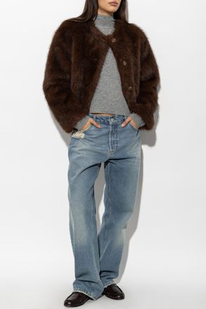 Stand Studio Siena Faux Fur Jacket, Womens, Brown